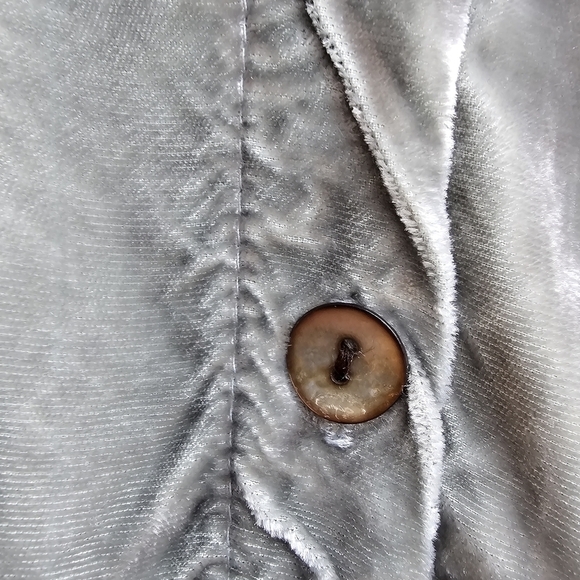 Vintage Silver Carol Le Valley Oversized Crushed Velvet Dress, Size Medium - Picture 5 of 11